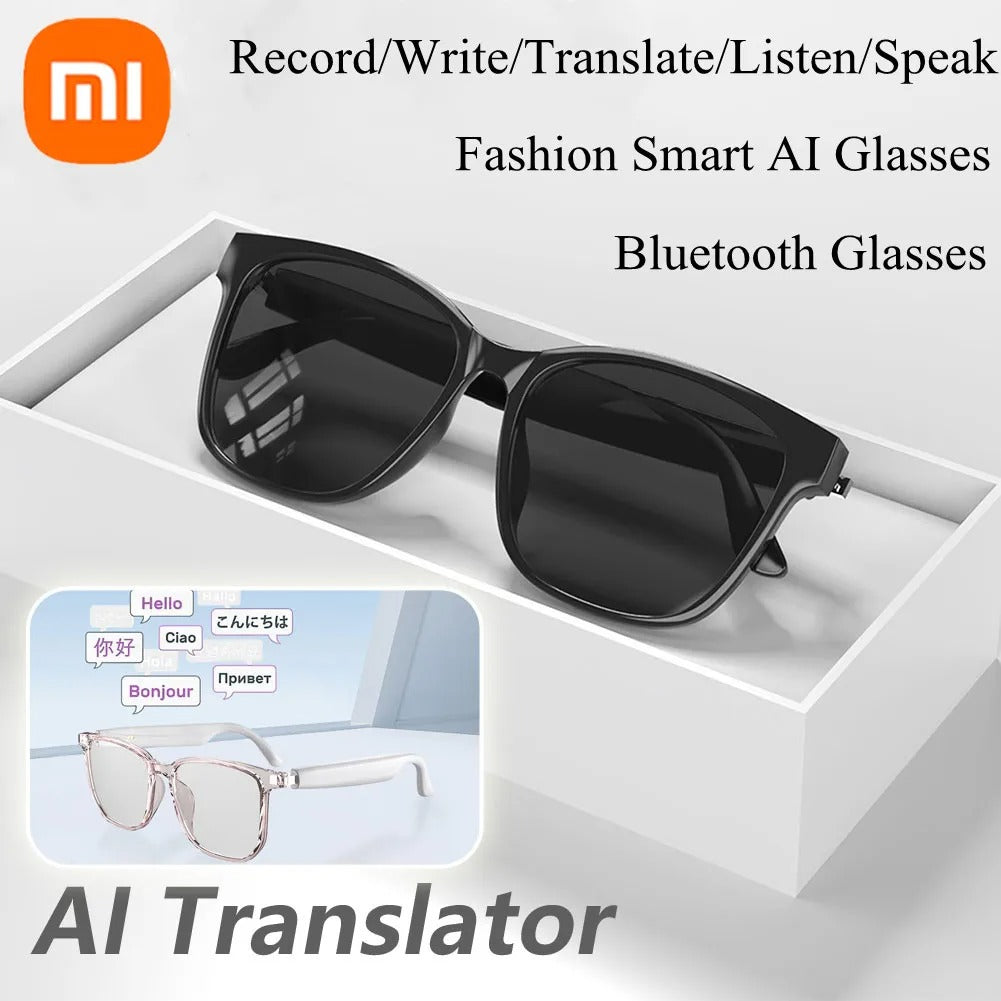 AI Smart Glasses with Real-Time Translation & Bluetooth Audio