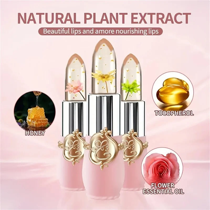 6pc Set: Temperature Color Changing Crystal Jelly Lipstick – Moisturizing, Waterproof, Long-Lasting Glow