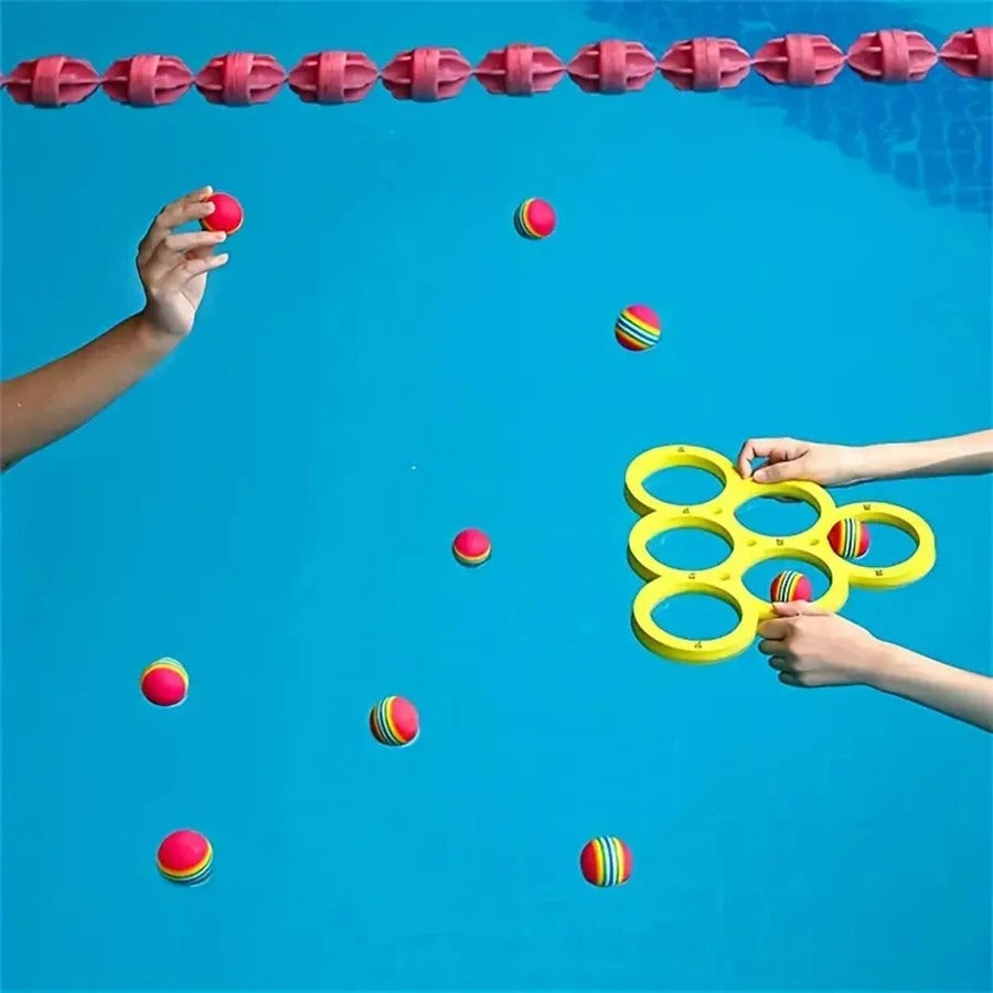 Floating Pool Toy Ring with 10 Balls