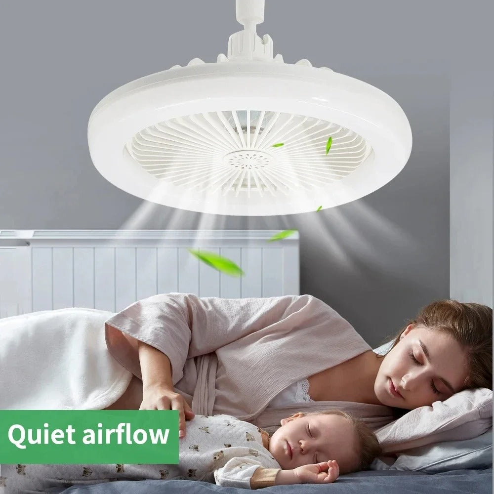 Socket Fan Light - Screw Ceiling Fan with Light & Remote Control
