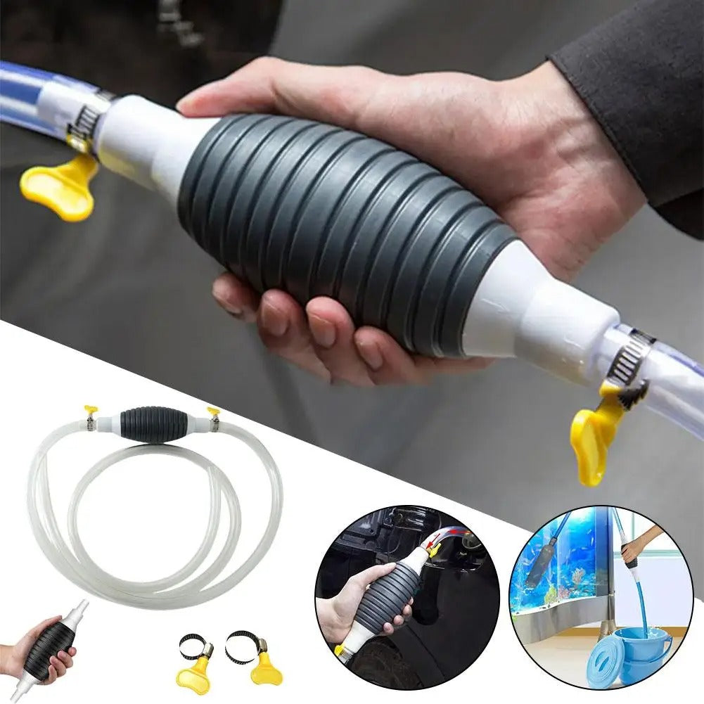 - Hand Fuel Gas Oil Pump – Manual Transfer Siphon for Petrol, Diesel, Water & More
