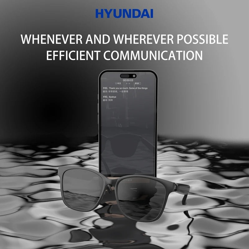 AI Smart Glasses with Real-Time Translation & Bluetooth Audio