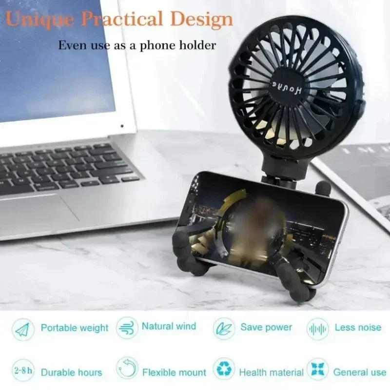 Mini Handheld Octopus Folding Fan