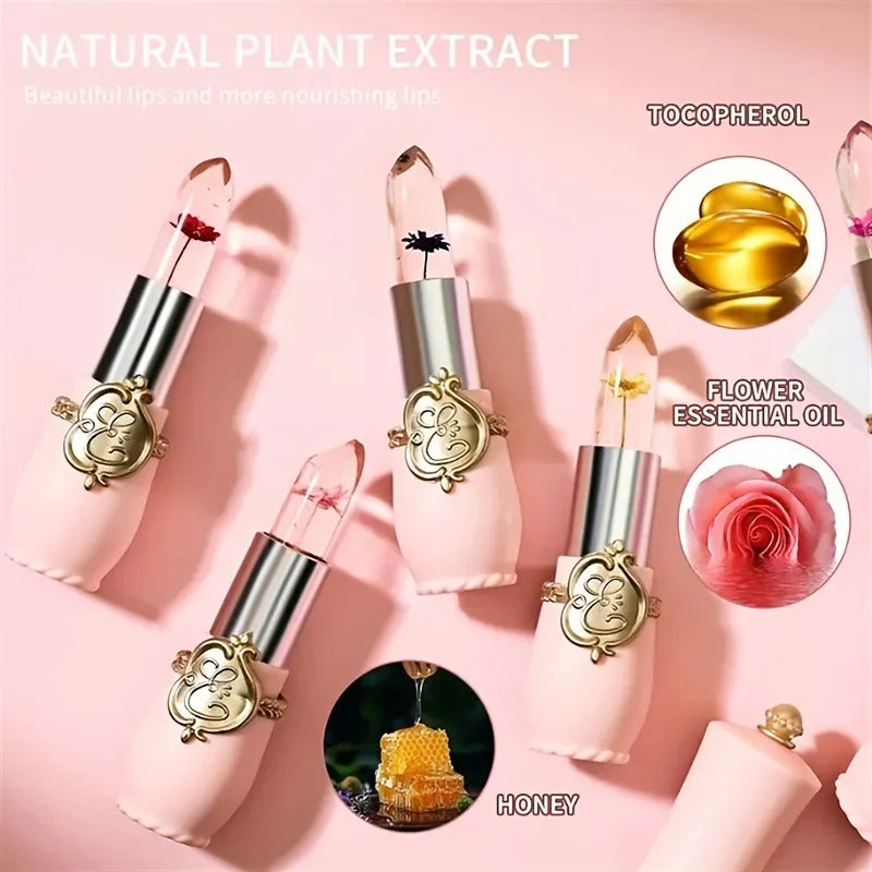 6pc Set: Temperature Color Changing Crystal Jelly Lipstick – Moisturizing, Waterproof, Long-Lasting Glow