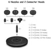 Solar-Powered Fountain Pump with 6 Nozzles & 2 Connector Heads – Ideal for Bird Baths, Ponds, and Gardens